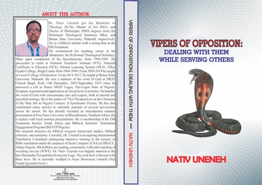 VIPERS OF OPPOSITON book by NATIV UNENEH